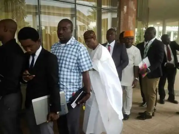 #ChangeBeginsWithMe: Lai Mohammed Pictured In A Queue [Photos]